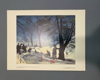 William Glackens Central Park in Winter Museum Print fourth image