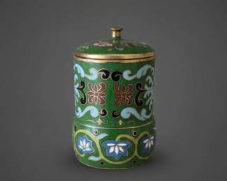 Chinese Cloisonn Enamel Miniature Covered Jar second image