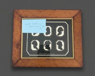 Framed Deverell Family Silhouette Portrait Collection