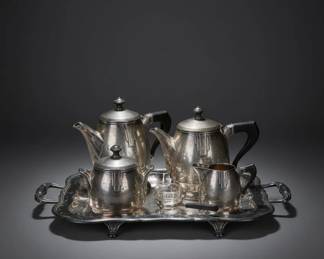 French Art Deco SilverPlated Tea and Coffee Service