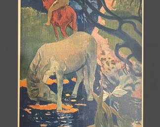Paul Gauguin Cheval Blanc White Horse Lithograph Print published by Les ditions Braun et Cie seventh image