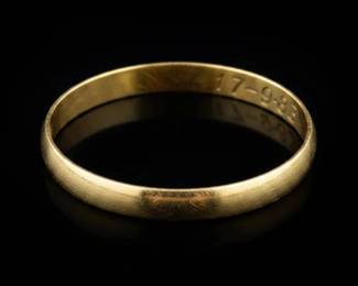 French K Gold Wedding Band B