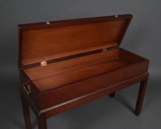 Vintage Mahogany Silverware Chest on Stand sixth image