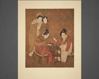 Court Ladies Playing Doublesixes Detail by Zhou Fang  Art Print fourth image