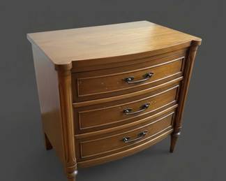 MidCentury French Provincial Style ThreeDrawer Nightstand by Drexel fifth image