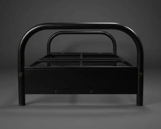 Black Metal Frame Futon Sofa fourth image