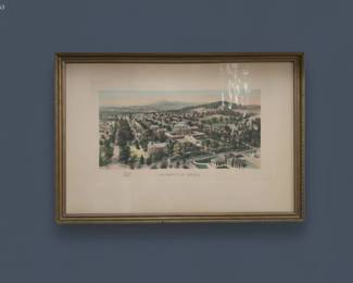 Vintage University of Virginia Print by Richard Rummell