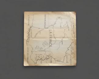 Vintage French Educational Map Print fourth image