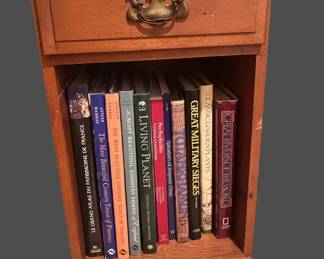Small Pine Bedside Nightstand with Drawer second image