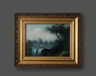 th Century American School Landscape Oil Painting