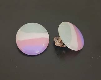 Vintage Avon Pastel Parfait ClipOn Earrings second image