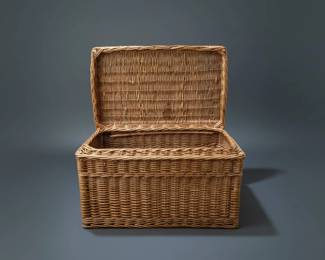 Wicker Storage Trunk with Hinged Lid third image