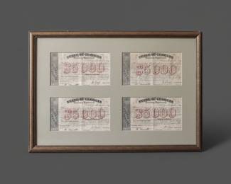 State of Georgia $, Treasury Certificates Set of
