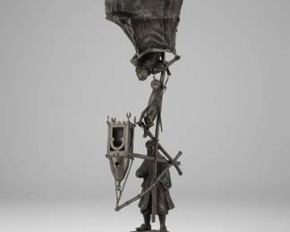 Vienna Cold Painted Bronze Orientalist Merchant Figural Lamp