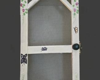 HandPainted Screen Door Wall Decor second image