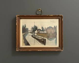 Bernard Buffet Canal de SaintQuentin Lithographic Print