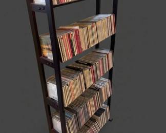 Large Classical Music CD Collection on Metal Shelving
