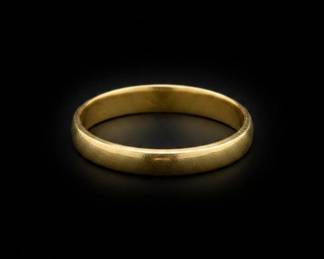 Vintage k Yellow Gold Comfort Fit Wedding Band