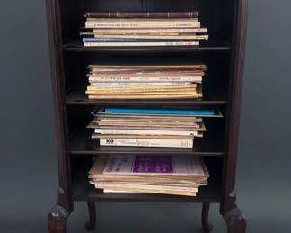 Antique Edwardian Mahogany Sheet Music Cabinet
