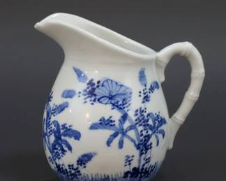 Japanese Porcelain Blue and White Creamer with Bamboo Handle second image