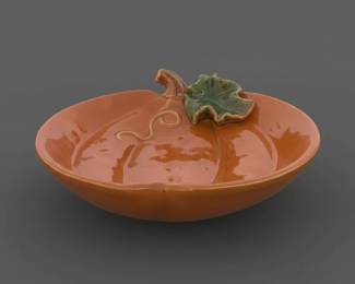 Ceramic Pumpkin Serving Dish with Glass Base second image