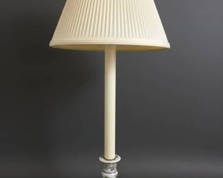 Vintage Floral Porcelain Candlestick Table Lamp second image