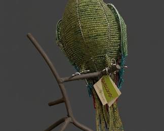 Grassroots Creations Beaded Parrot Sculpture third image