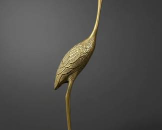 Vintage Brass Crane Figurine by Leonard second image
