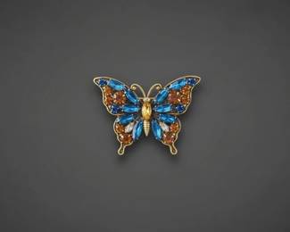 Collection of Vintage Costume Jewelry Brooches including Figural and Floral Designs second image