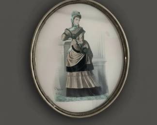 th Century French Fashion Plate La Mode Illustre, E. Mille