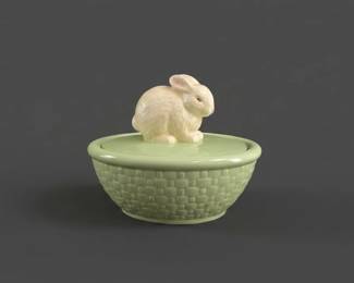 Hallmark Ceramic Bunny Rabbit Basket Dish second image