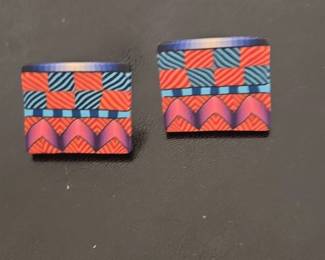 Polymer Clay Geometric Statement Earrings