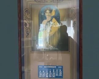 Vintage Advertising Calendar Print