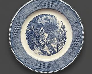 Currier  Ives The Old Grist Mill by Royal China Dinner Plate second image