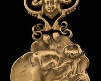 Art Nouveau Woman Profile Pendant