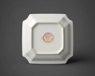 Oriental Accents Deer Motif Porcelain Tray fourth image
