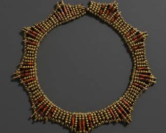 Vintage Beaded Safety Pin Necklace and Bracelet Set second image