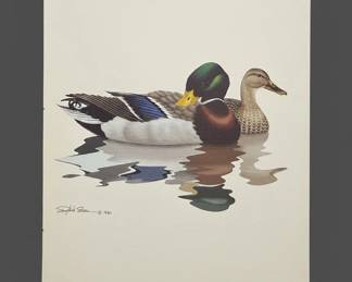 Richard Sloan Mallard Pair Print with Original Mailer third image