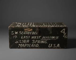 Vintage S.W. Schroeder Wooden Shipping Crate