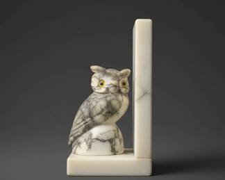 Vintage Italian Alabaster Owl Bookend third image