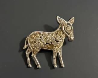Vintage Figural Brooch Collection Turtle, Duck, Donkey, Porcelain Scene, Geometric, Enamel Swirl second image