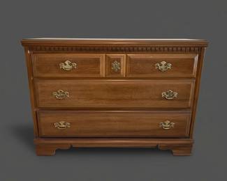 Bassett Cherry Finish ThreeDrawer Chest second image