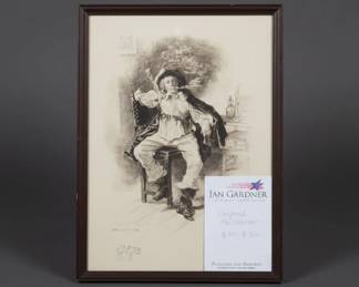 JeanLouisErnest Meissonier The Smoker Etching Original Print
