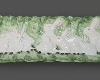 Vintage The Haldon Group Bunny Cabbage Platter second image