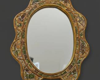 Vintage Italian Mosaic Wall Mirror second image
