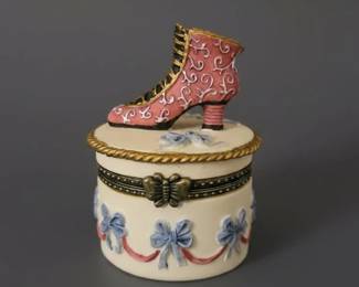 Willow Hall Cynthia Victorian Boot Trinket Box second image