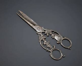 Victorian Style Ornate Figural Sewing Set with MotherofPearl Accents second image