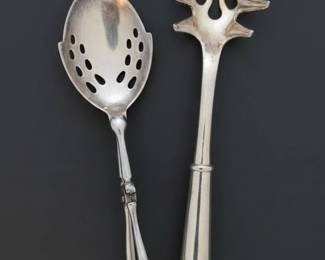 SilverPlated Pasta Serving Set with Ornate Handles second image