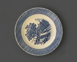 Royal China Currier  Ives Blue Salad Plate second image