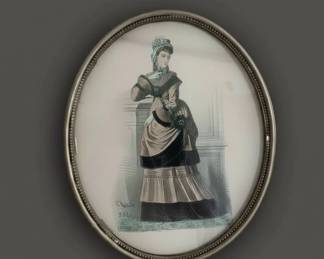 th Century French Fashion Plate La Mode Illustre, E. Mille